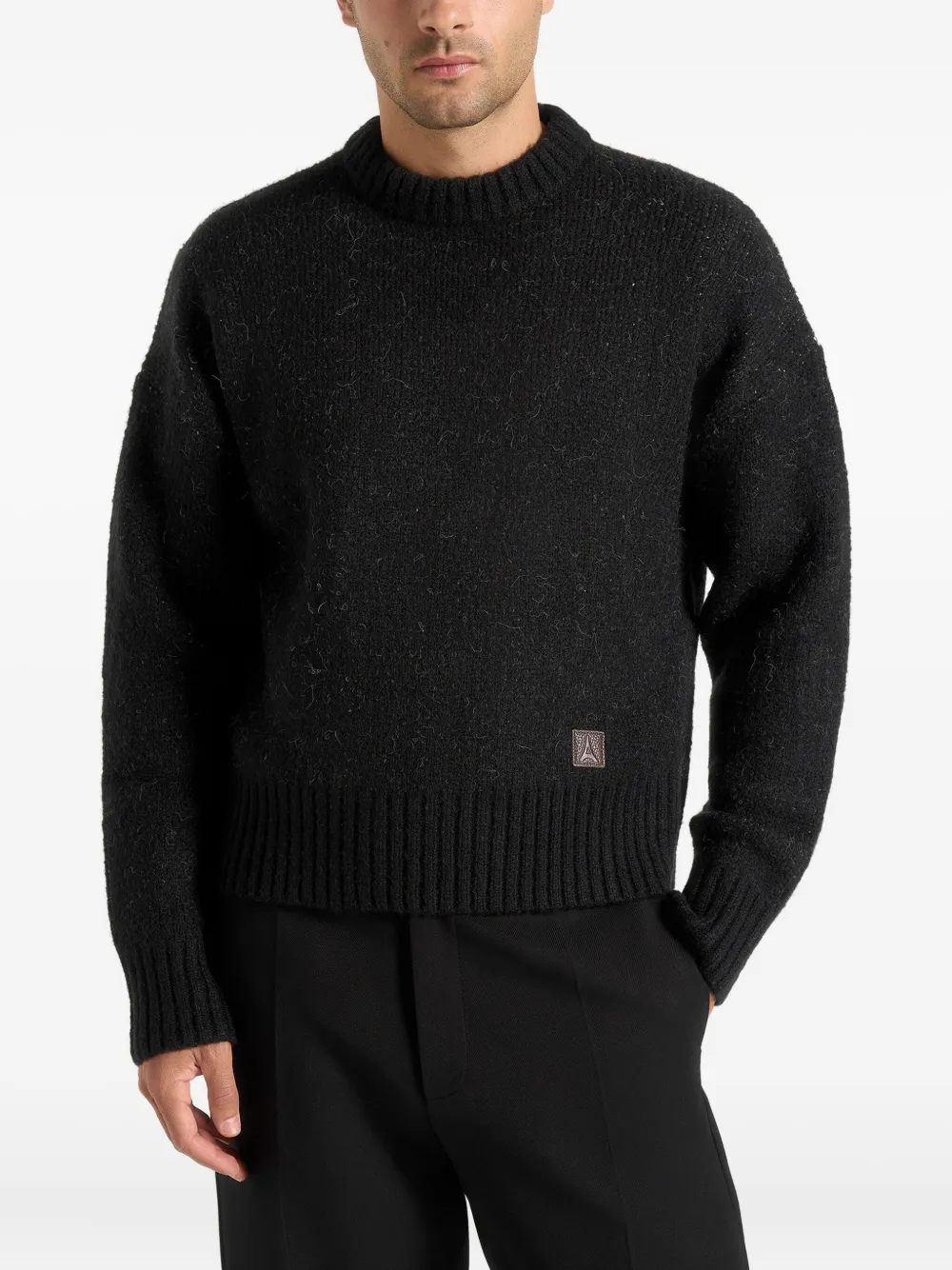 Manière De Voir suéter Kamil con eslogan en intarsia | negro | Image 1