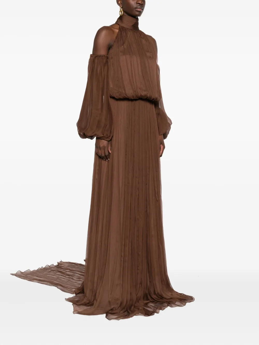 M.Marquise Milena maxi-jurk Bruin