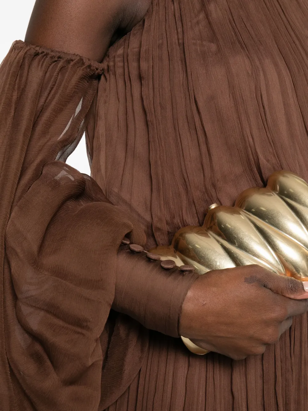 M.Marquise Milena maxi-jurk Bruin