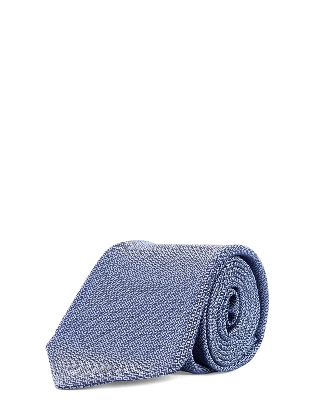 Kiton Patterned Tie In Blue