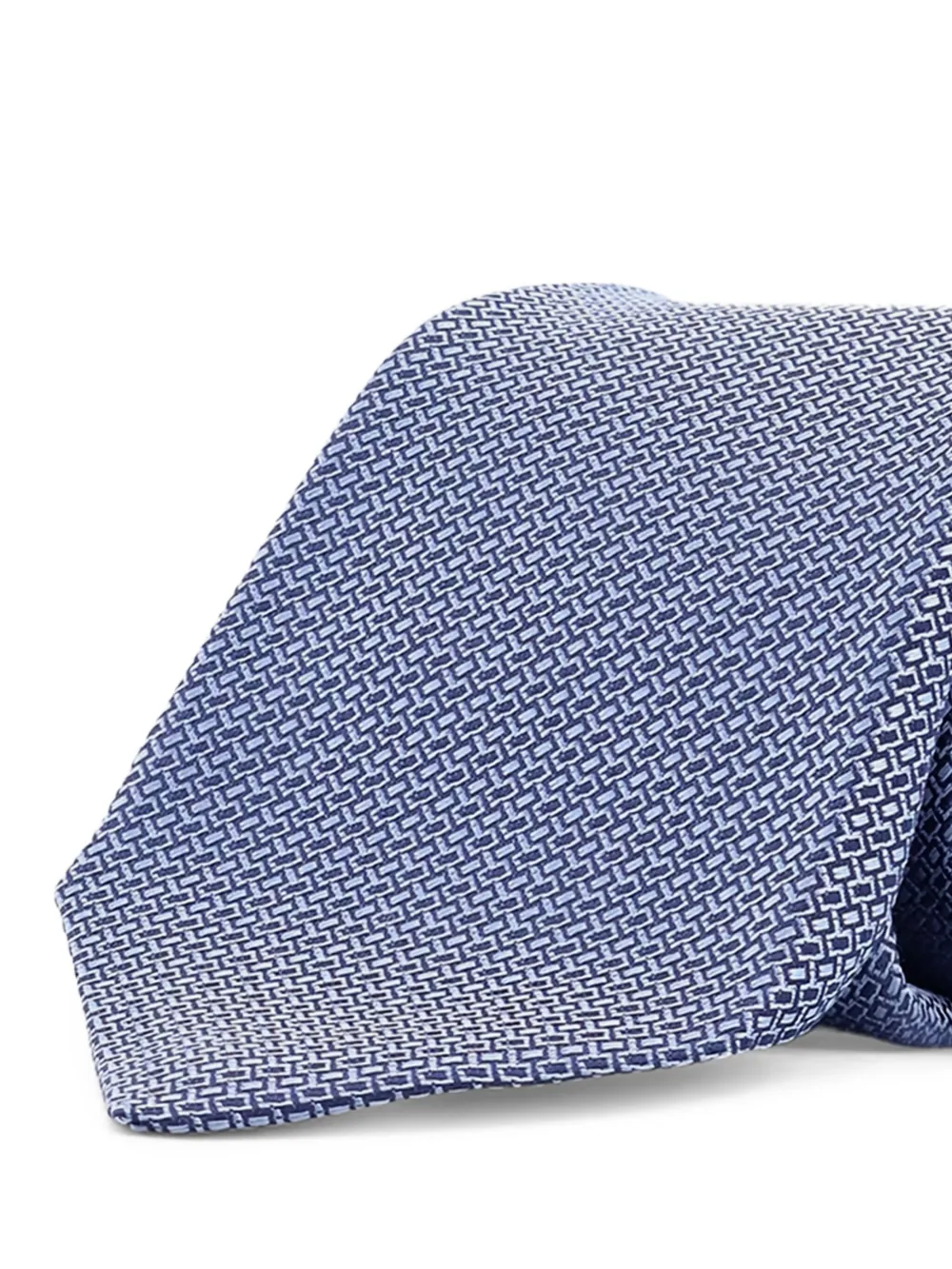Kiton patterned tie - Blauw