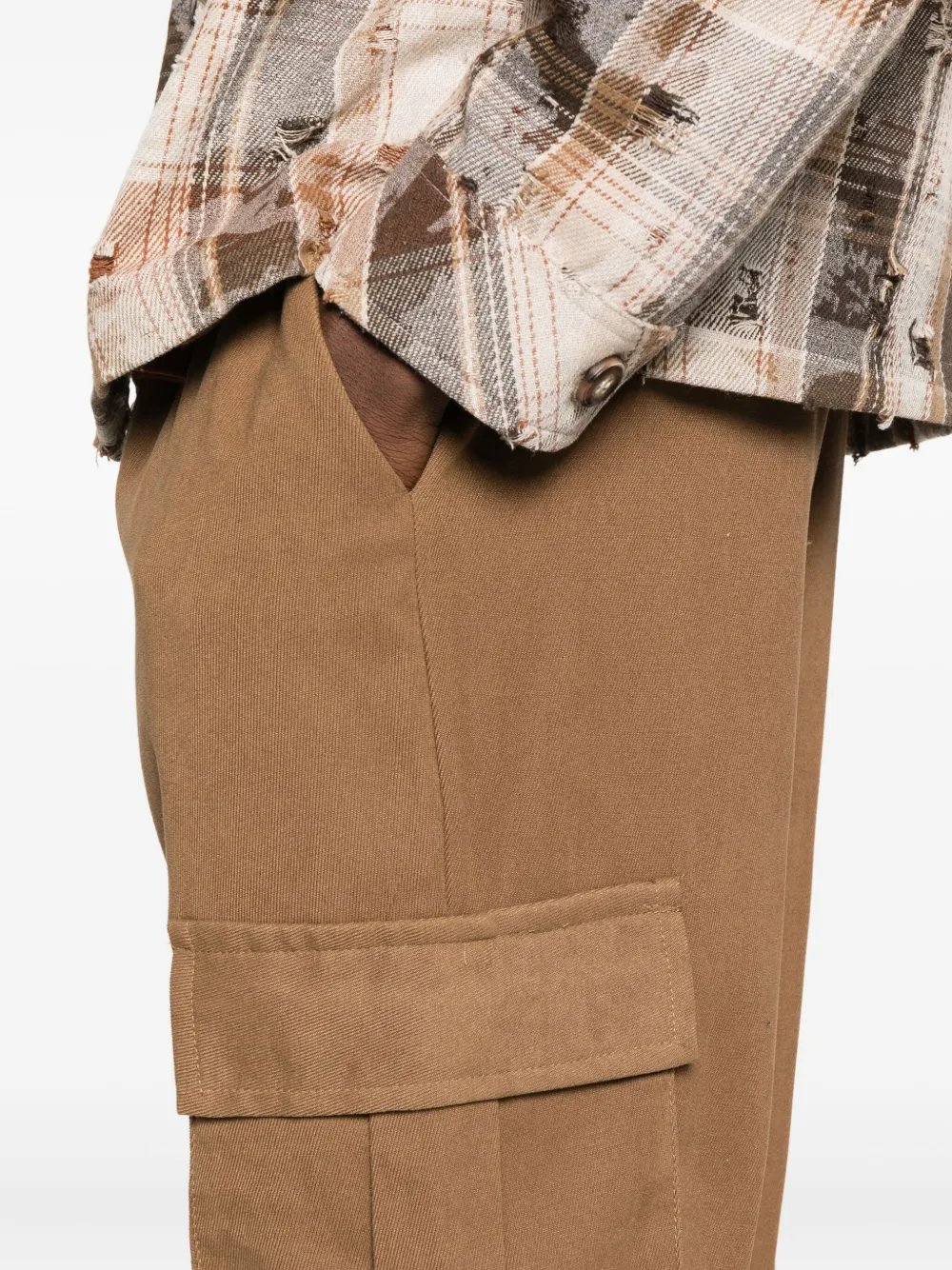 Imperial Drawstring-waist Cargo Trousers In Neutral