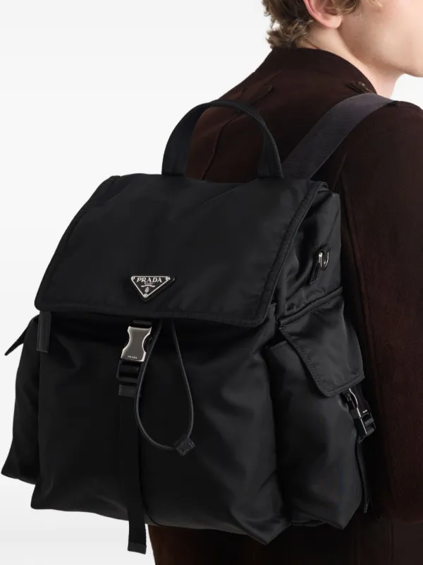 Prada Explore Drawstring Backpack | Black | FARFETCH