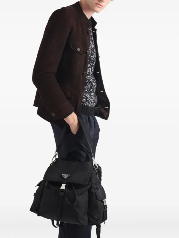 Prada Explore Drawstring Backpack | Black | FARFETCH