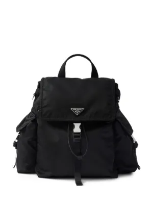 PRADA ブラック ボディバッグ フロントポケット付き Prada フロントポケット バックパック | ブラック | FARFETCH JP