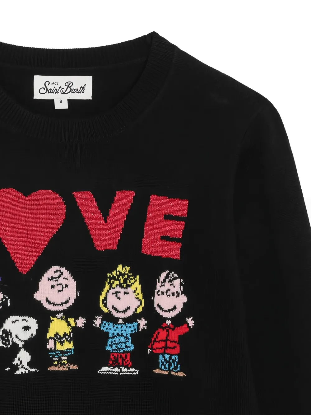MC2 Saint Barth Kids x Peanuts trui met ronde hals Zwart