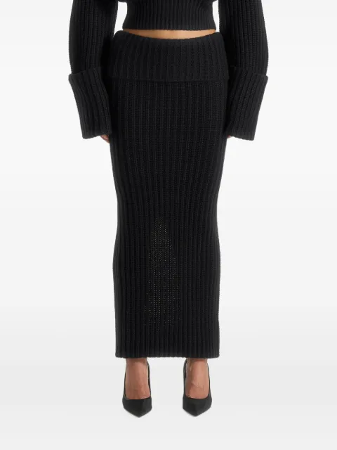 Manière De Voir Lyra foldover knit maxi skirt
