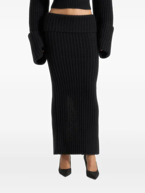 Manière De Voir Lyra foldover knit maxi skirt