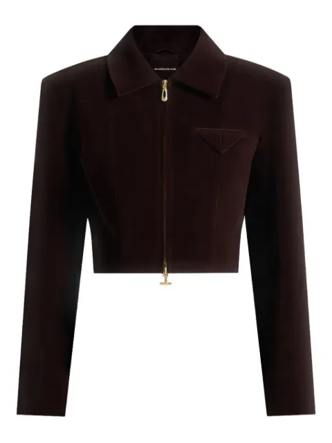 Manière De Voir Adina velvet zip jacket