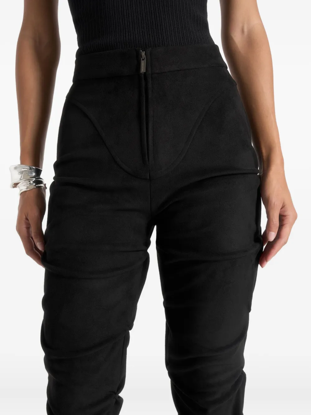 Manière De Voir Caroline flared suède broek Zwart