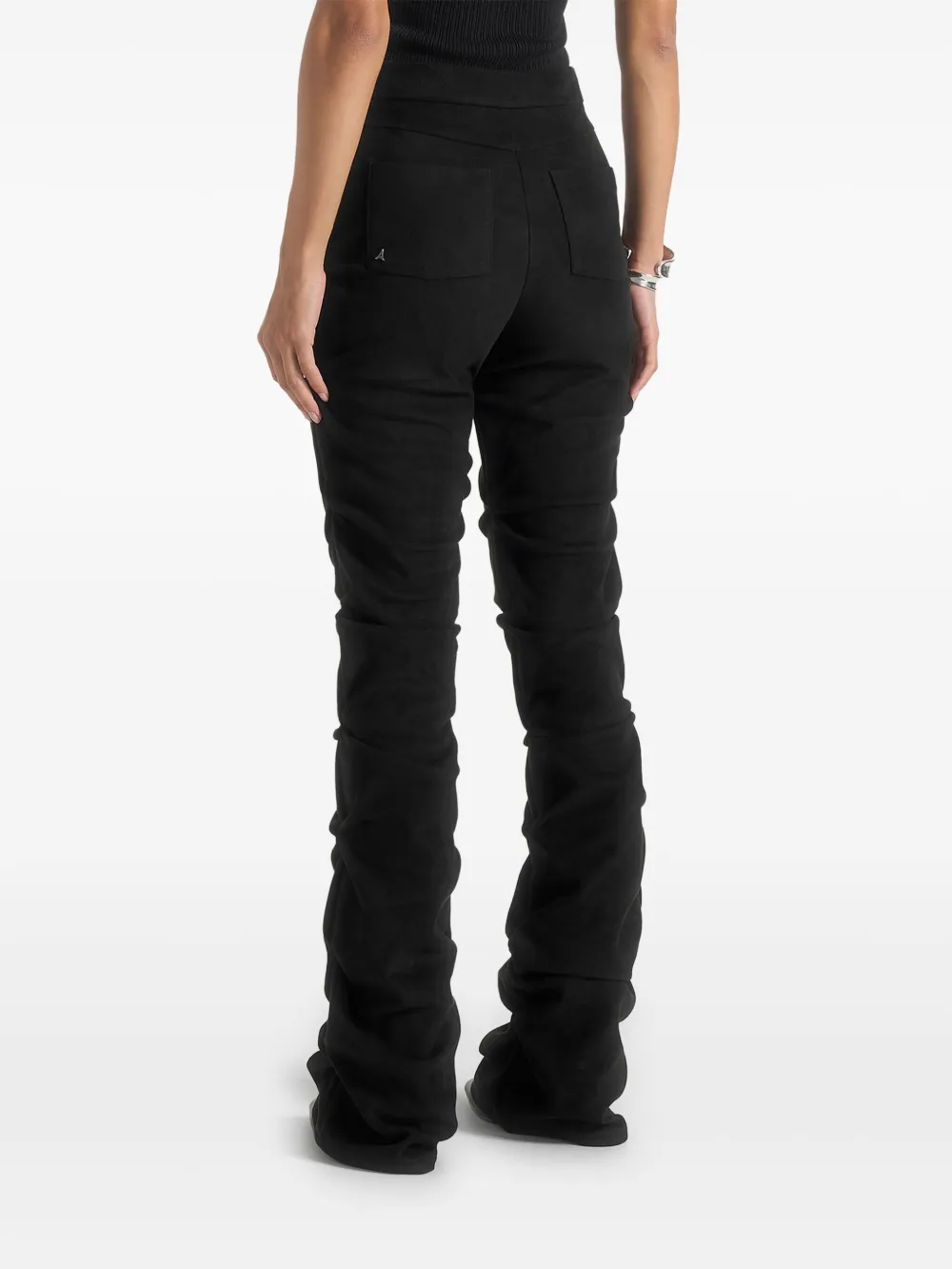Manière De Voir Caroline flared suède broek Zwart