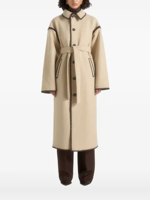 Manière De Voir Elora whipstitch belted coat