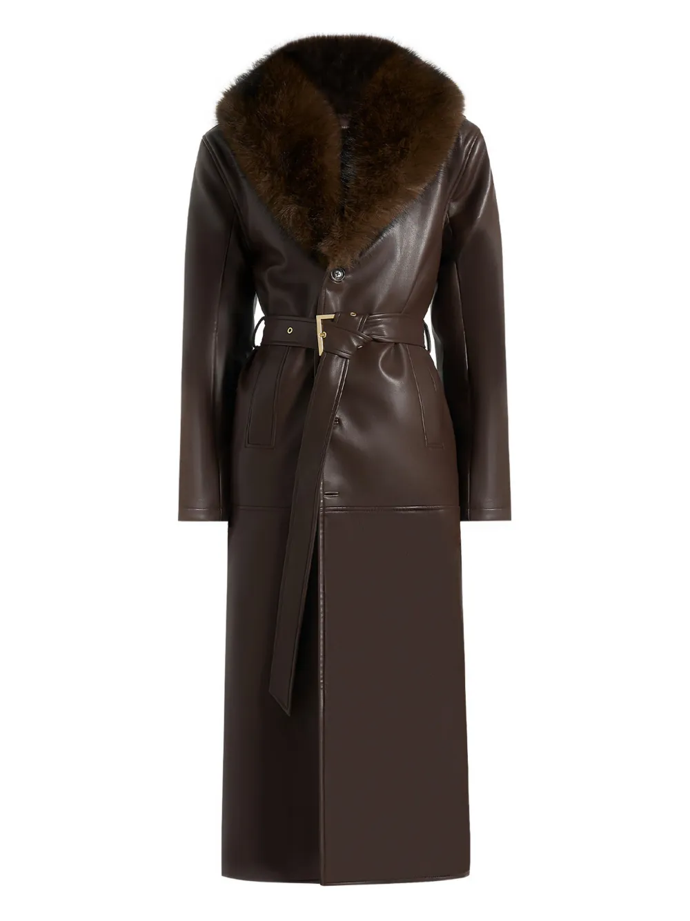 Manière De Voir Cenya belted coat | Brown | Image 1