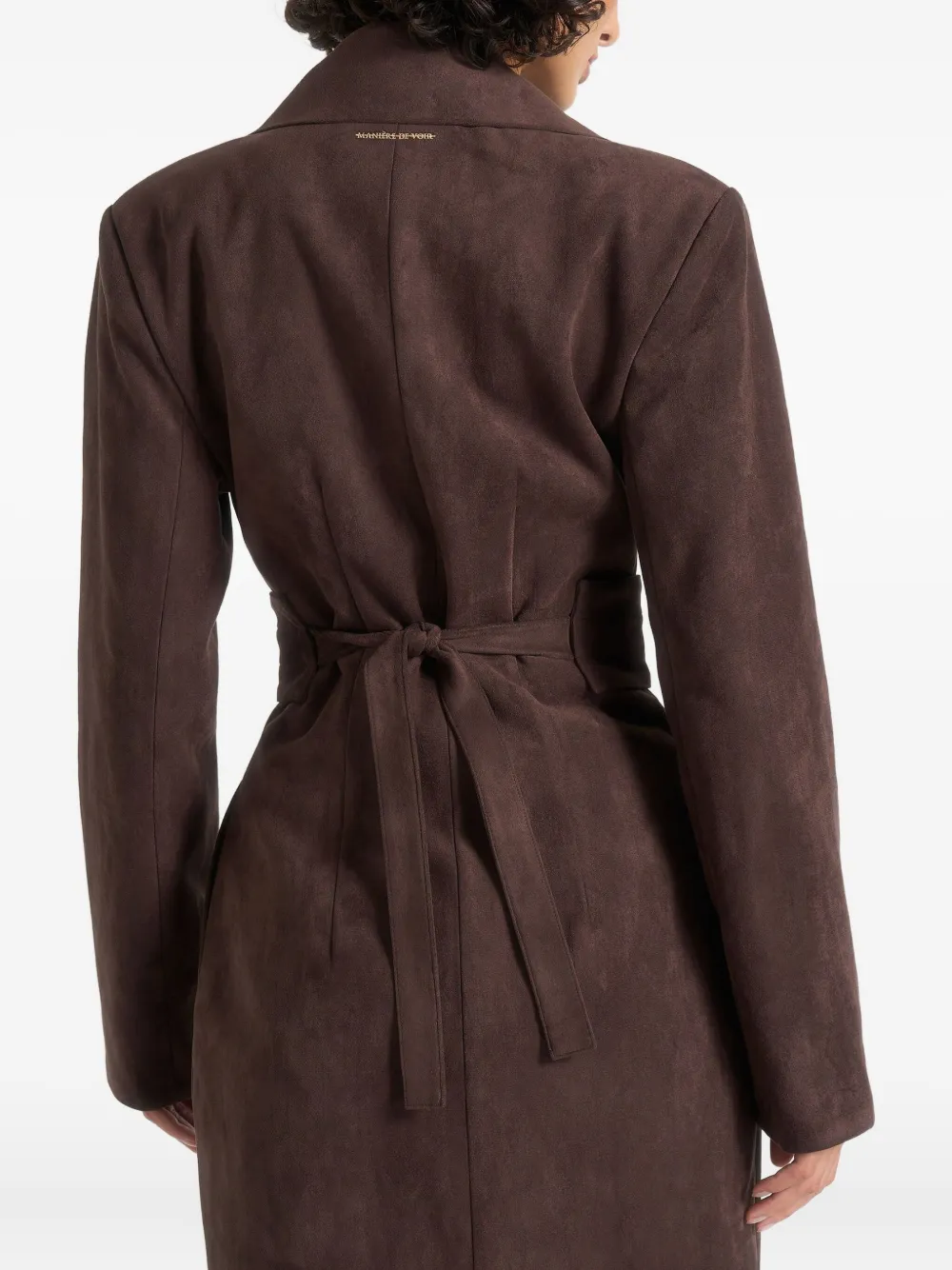 Manière De Voir Asymmetrischer Esma Wickelmantel Aus Wildleder In Brown