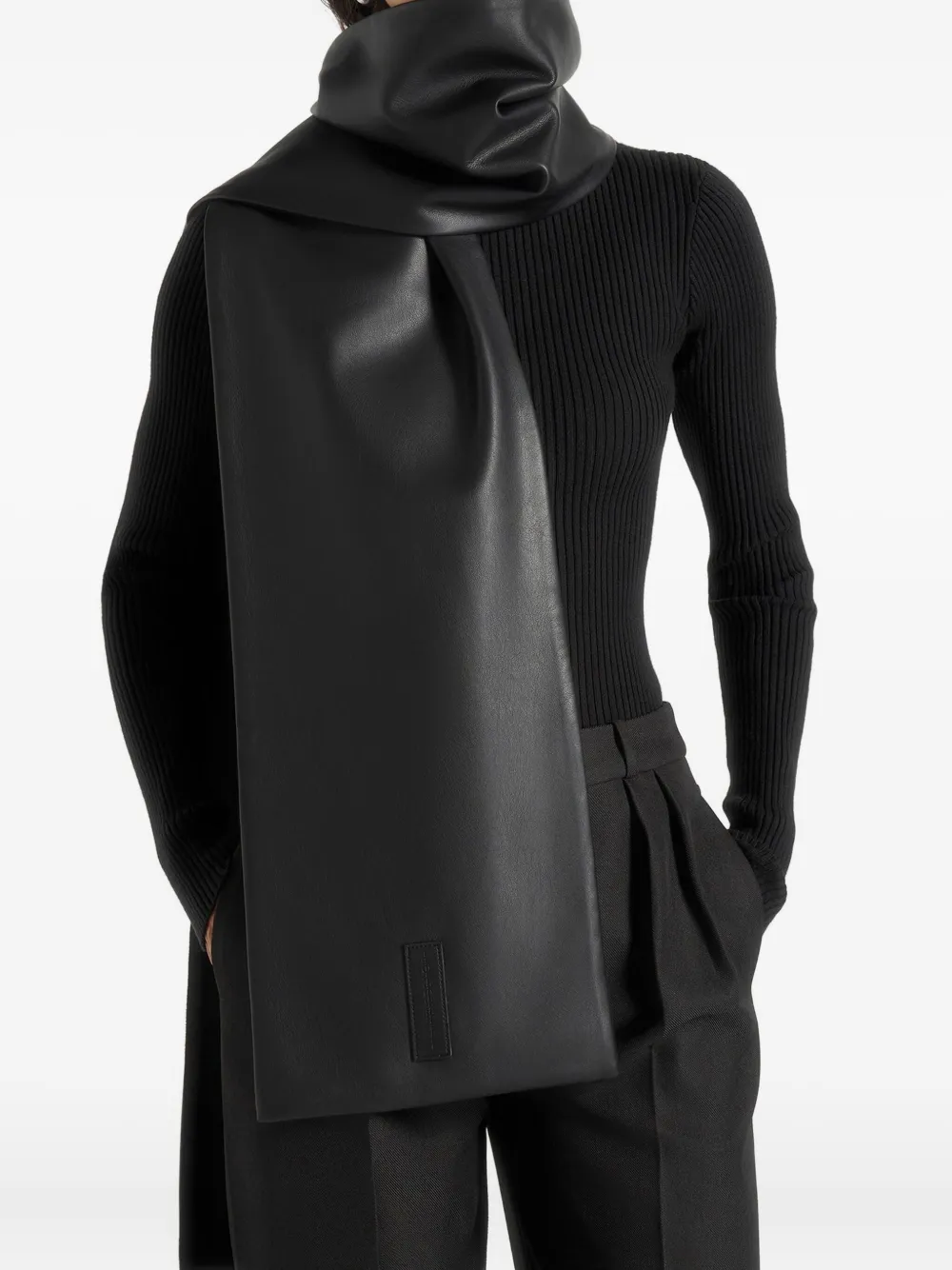 Manière De Voir Melia reversible Eiffel-patch scarf | Black | Image 1