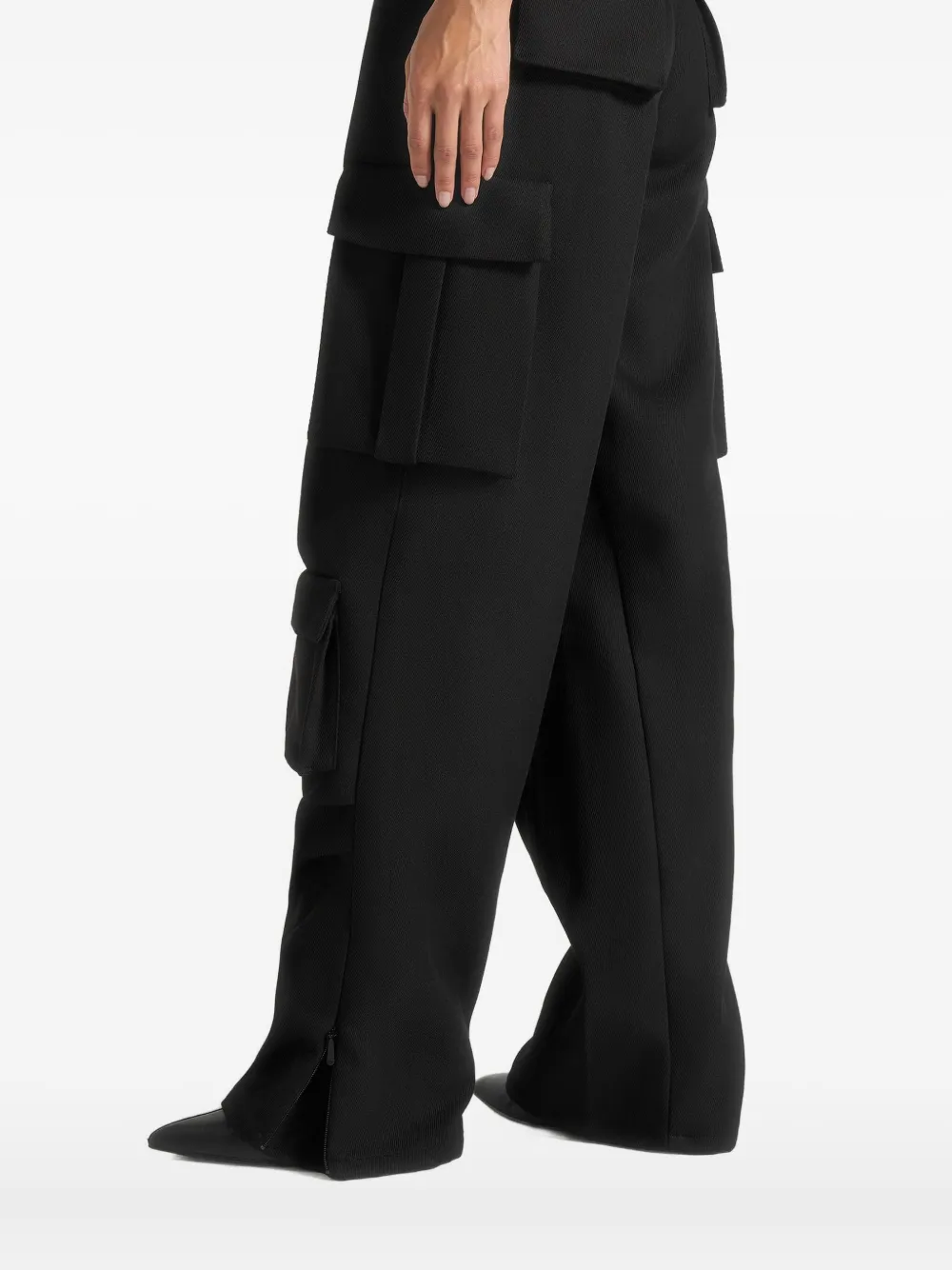 Manière De Voir Emilie Flap-pocket Trousers In Black