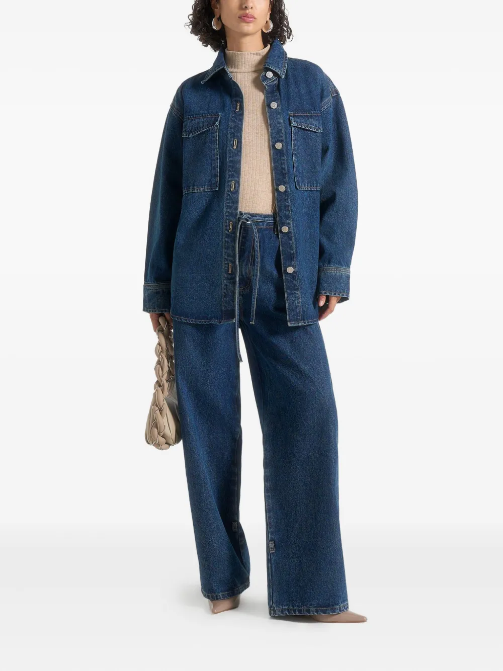 Manière De Voir Joy Hemdjacke Mit Taschen In Blue