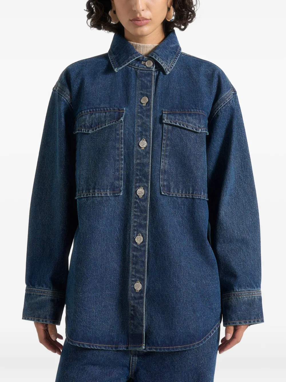 Manière De Voir Joy Hemdjacke Mit Taschen In Blue