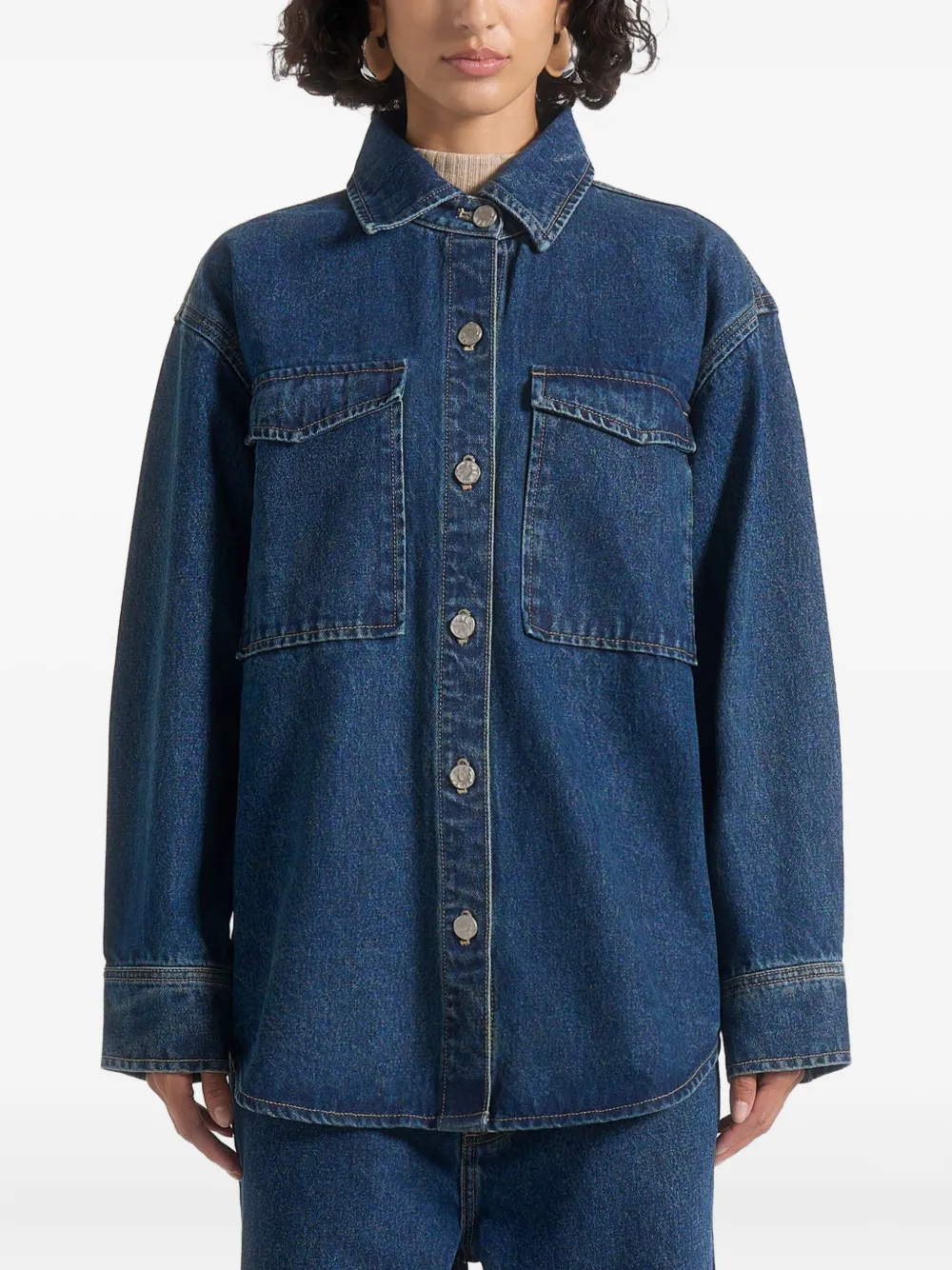 Manière De Voir Joy Hemdjacke Mit Taschen In Blue