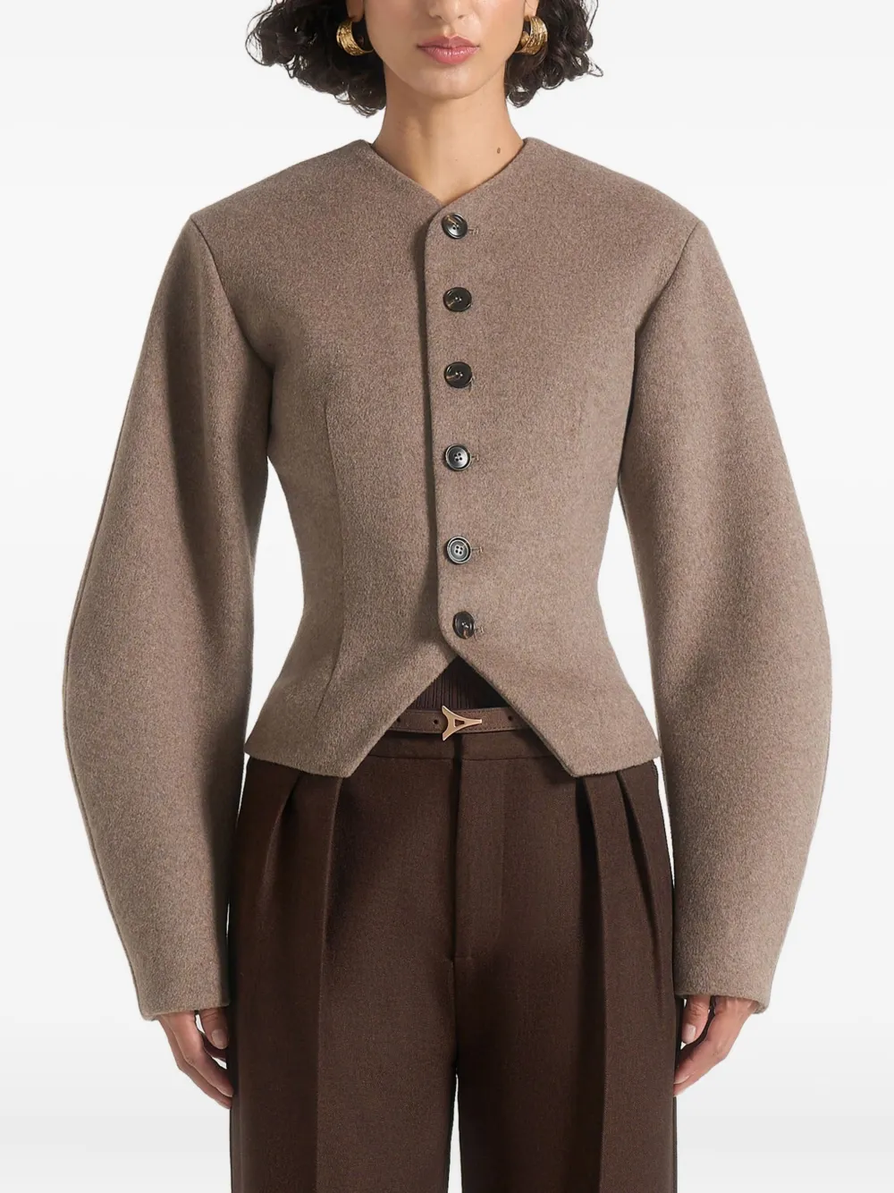 Manière De Voir Aya Jacket In Brown