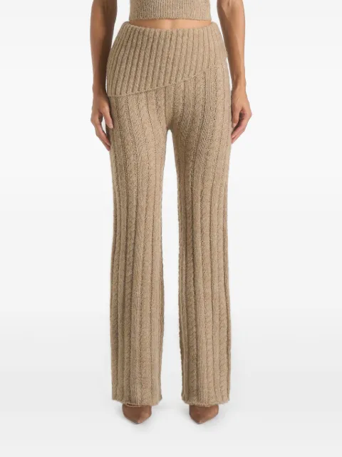 Manière De Voir Elvy cable-knit foldover trousers