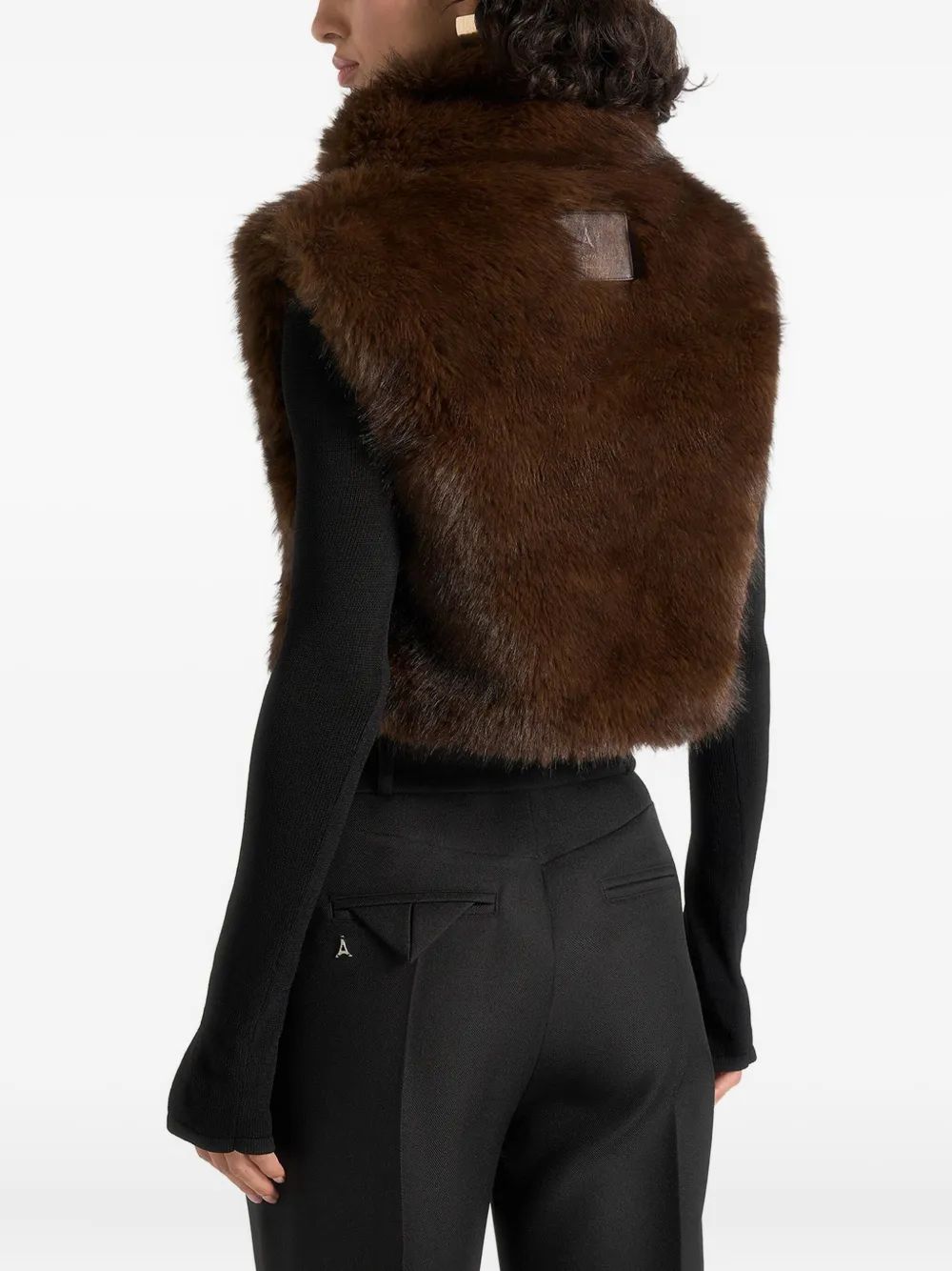Manière De Voir Nyla vest met hoge hals en rits Bruin