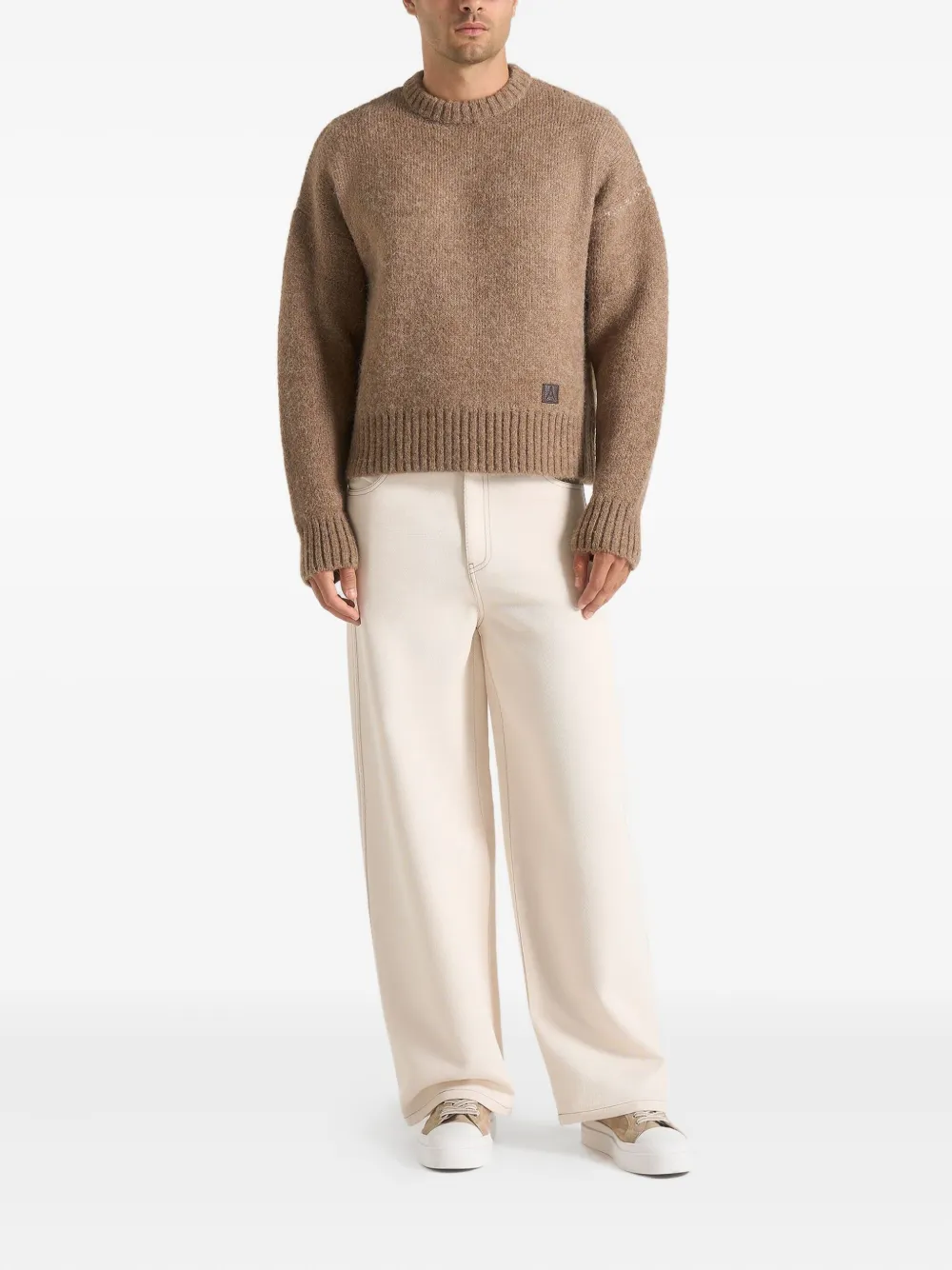 Manière De Voir Kamil geborstelde trui - Beige
