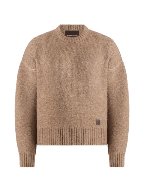 Manière De Voir Kamil gebreid vest met Eiffel-patch en geborsteld effect