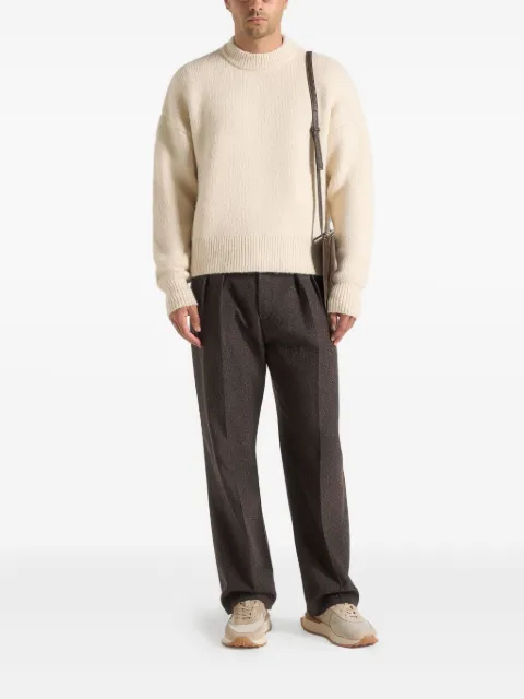 Manière De Voir Chris brushed-knit beige sweater