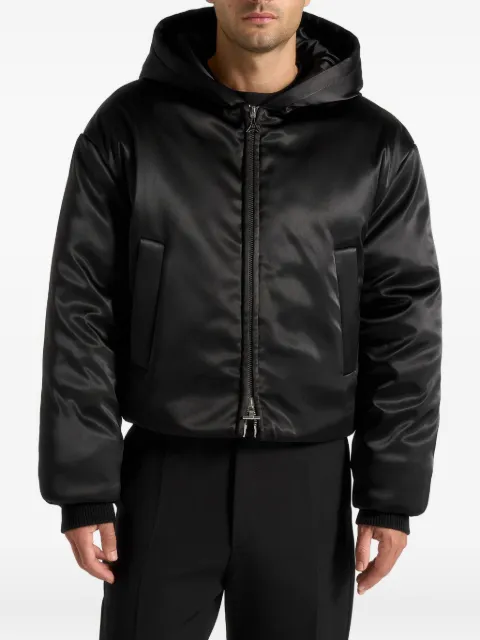 Manière De Voir Dario hooded satin jacket