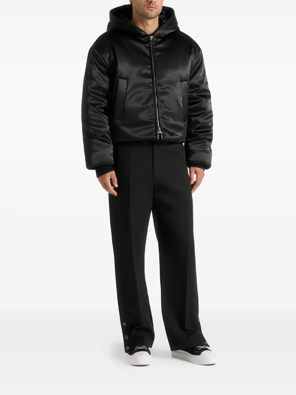 Manière De Voir Dario hooded satin jacket | Hooded Jackets | Image 2