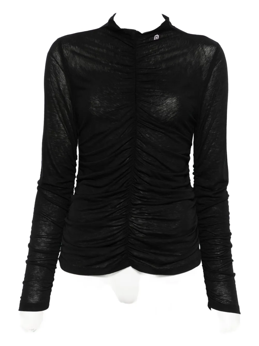 Liu •jo Ruched Blouse In Black