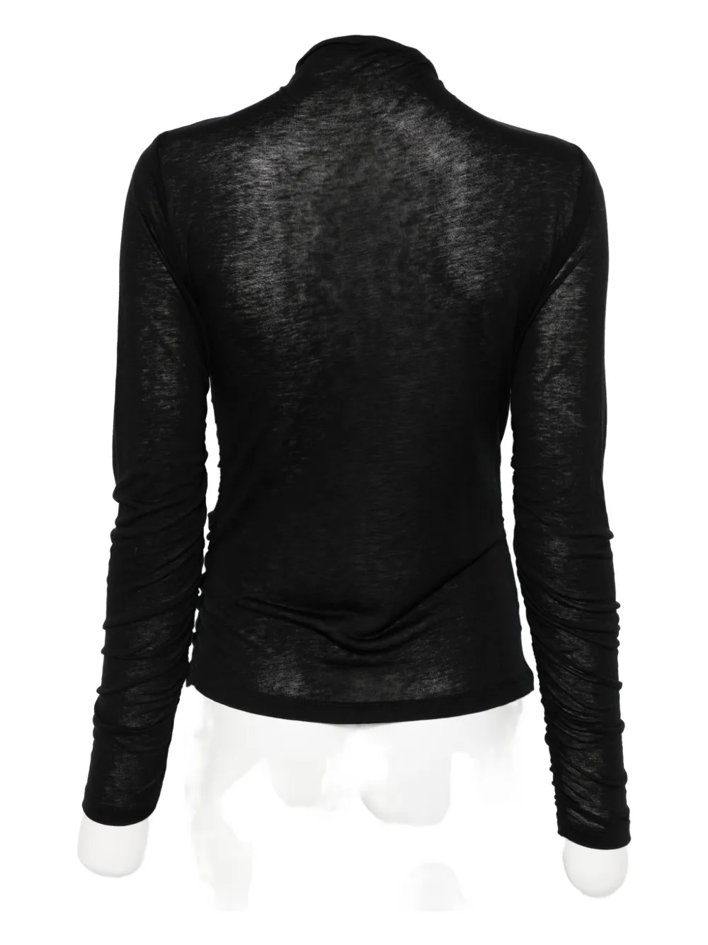 Liu •jo Ruched Blouse In Black