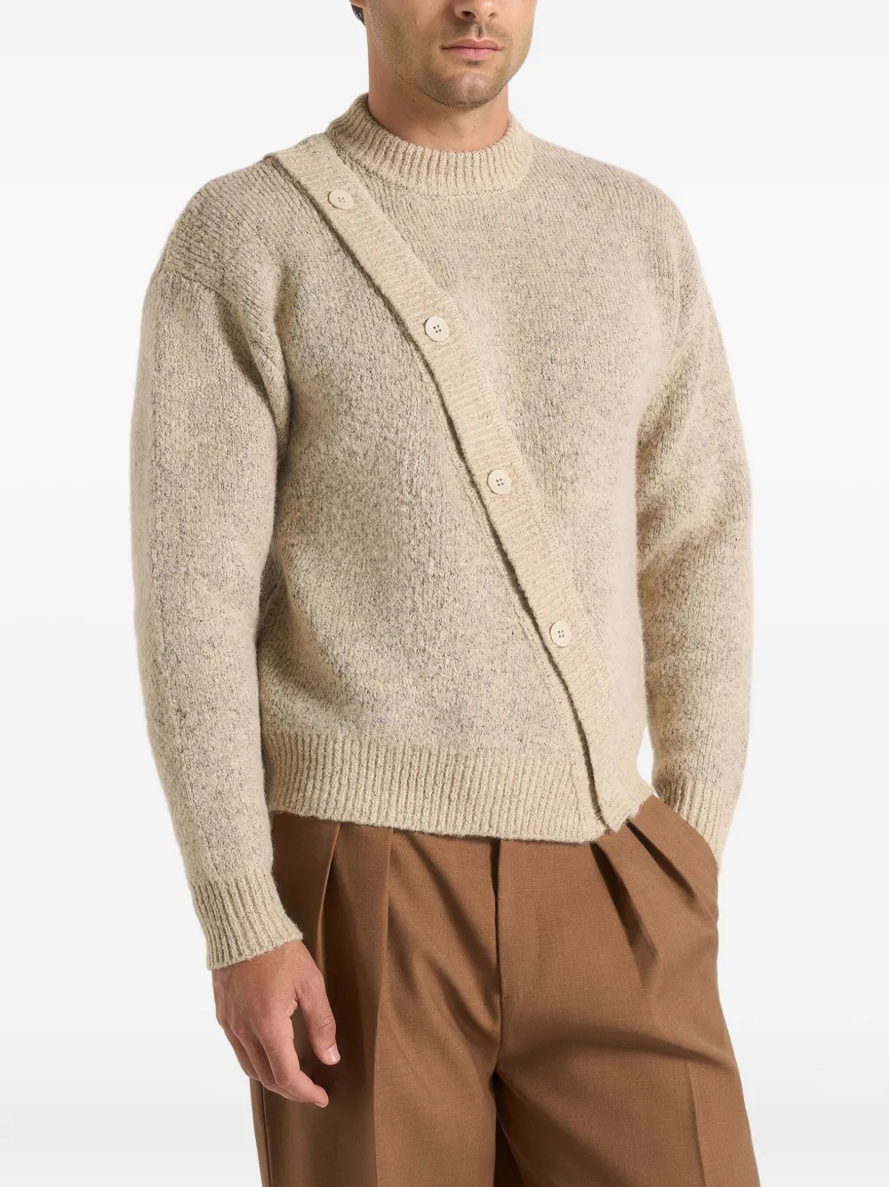 Manière De Voir Theo asymmetric sweater - Beige