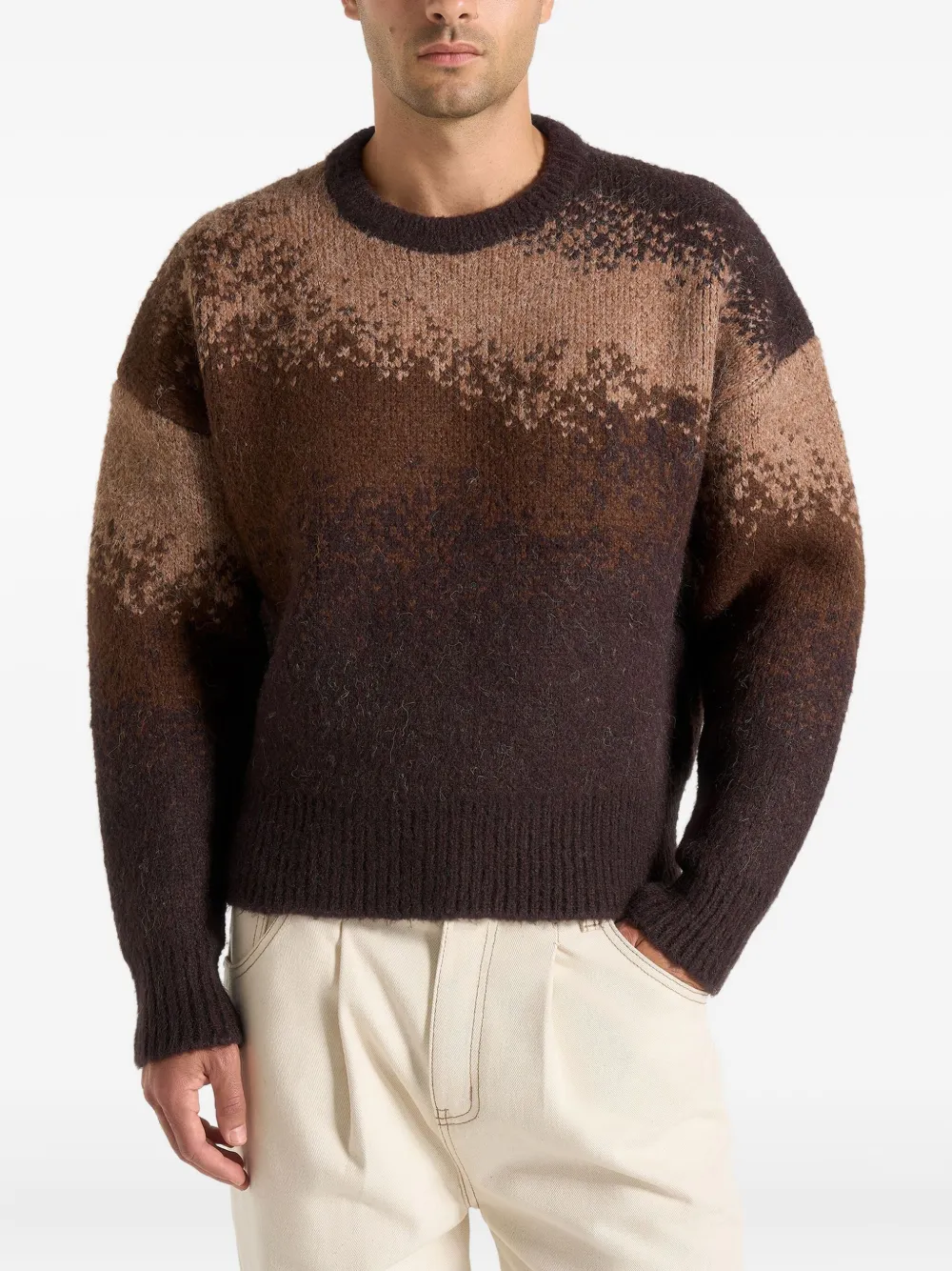 Manière De Voir Yani gradient-effect sweater - Bruin