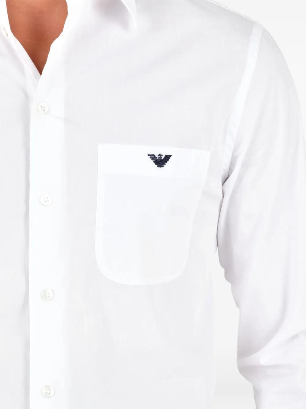 Emporio Armani Overhemd met logo Wit