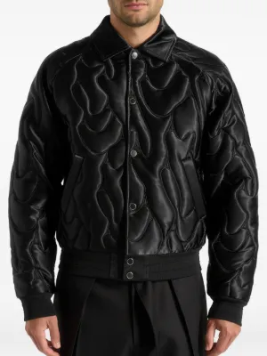 Ugo detail-embroidered satin black jacket 6