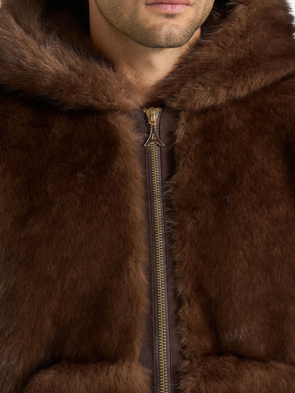 Manière De Voir Ryan jack van imitatiebont Bruin