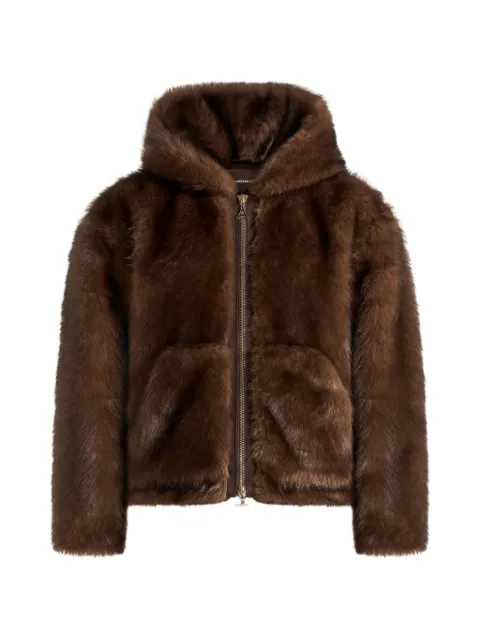 Manière De Voir Ryan in brown fur hooded jacket