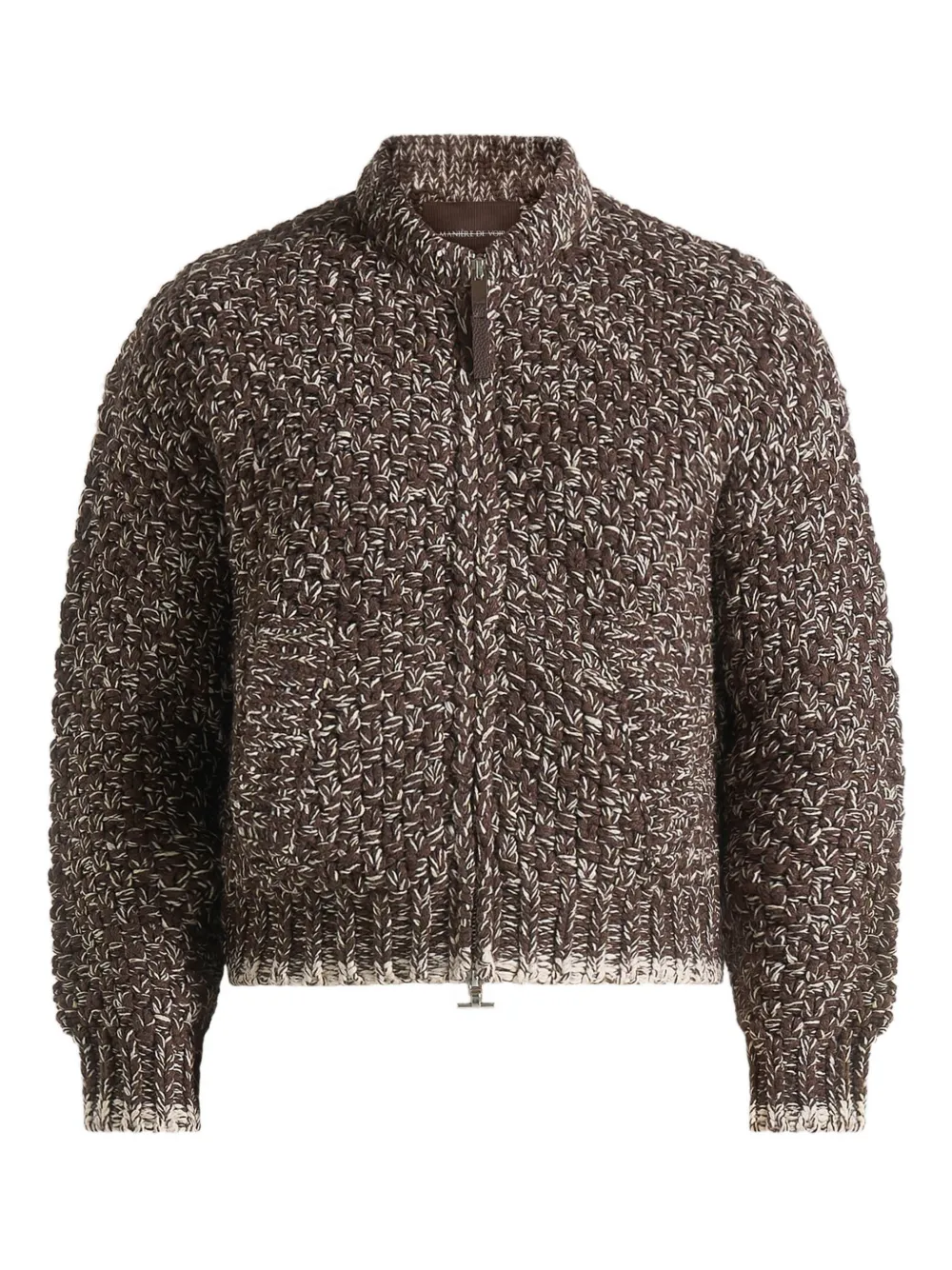 Manière De Voir Darel chunky-knit jacket - Marrone