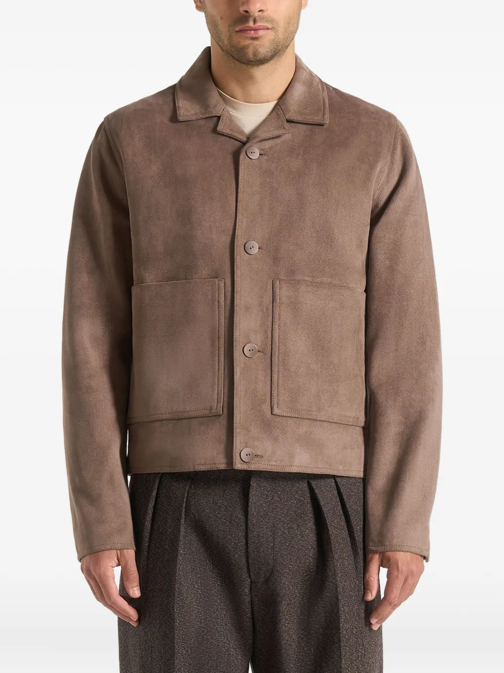 Manière De Voir Michel shirtjack met knopen Beige