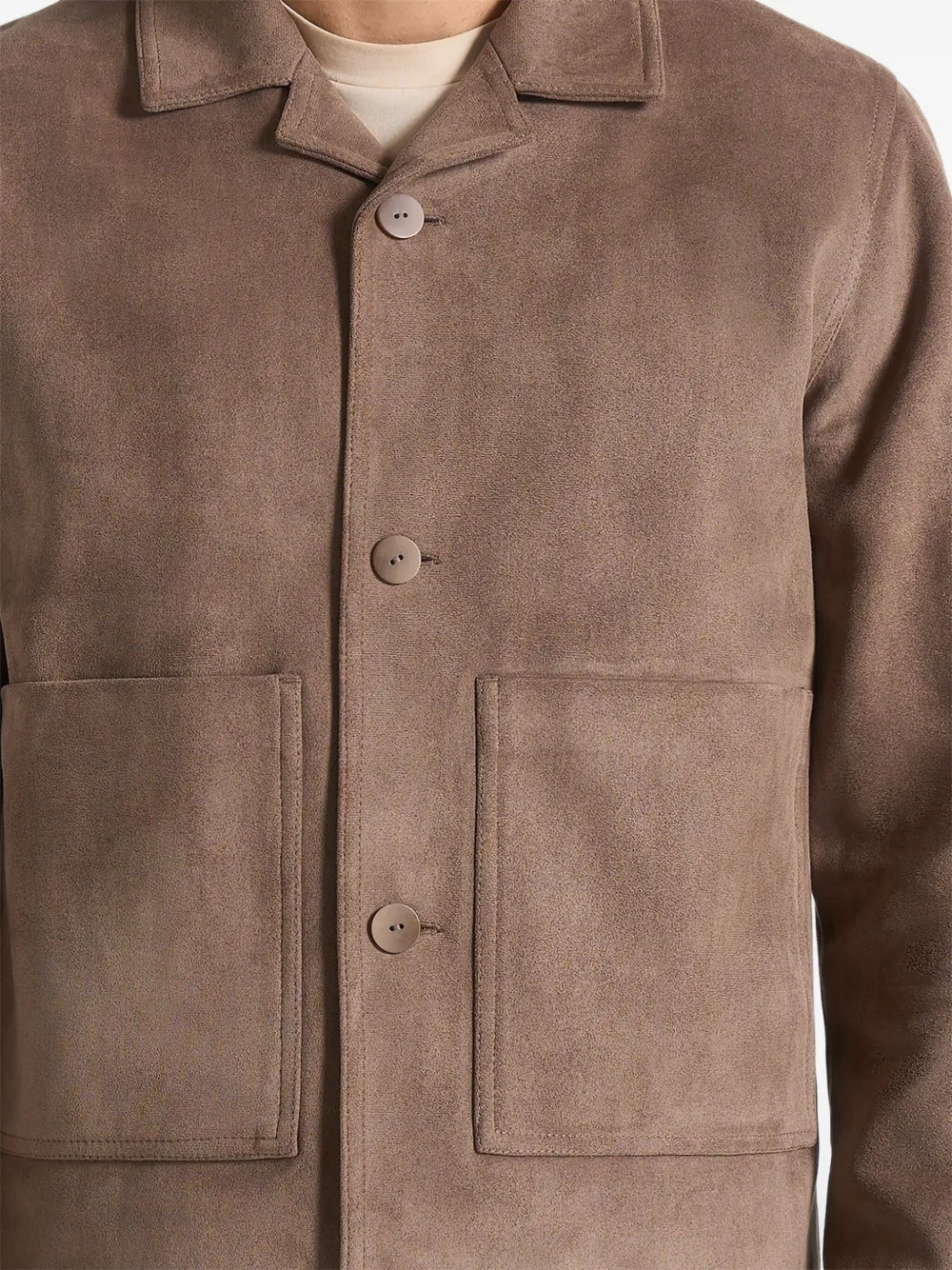 Manière De Voir Michel shirtjack met knopen Beige