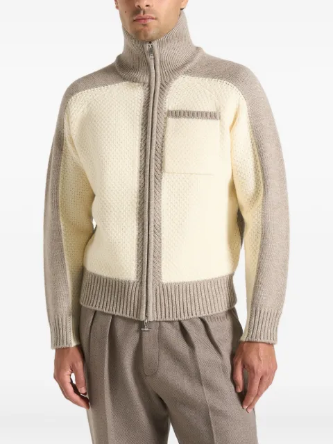 Manière De Voir Rene zip-fastening colour-block cardigan