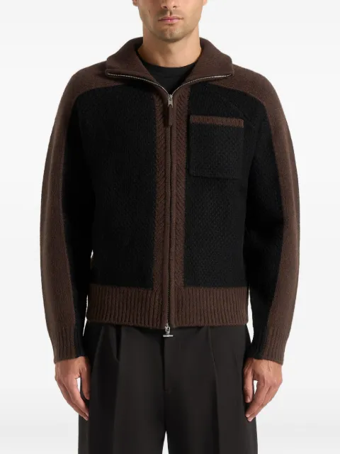 Manière De Voir Rene - colour block zip through cardigan