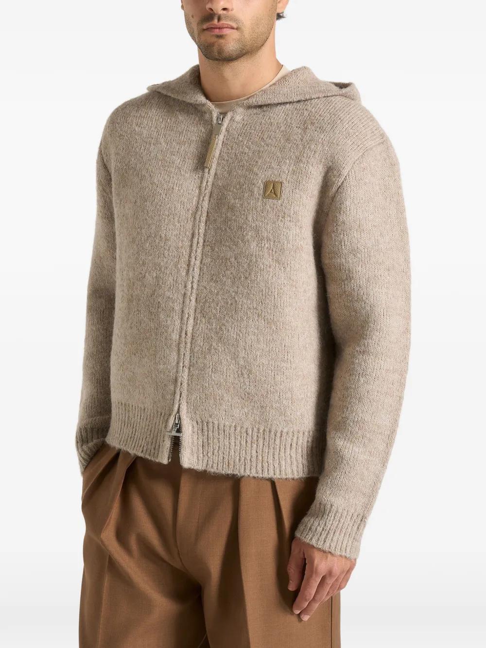 Billie Brushed Wool Zip-Fastening Hoodie