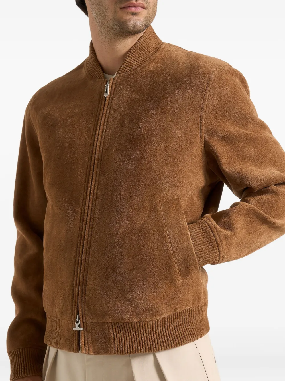 Manière De Voir Arsène Bomber Jacket In Brown