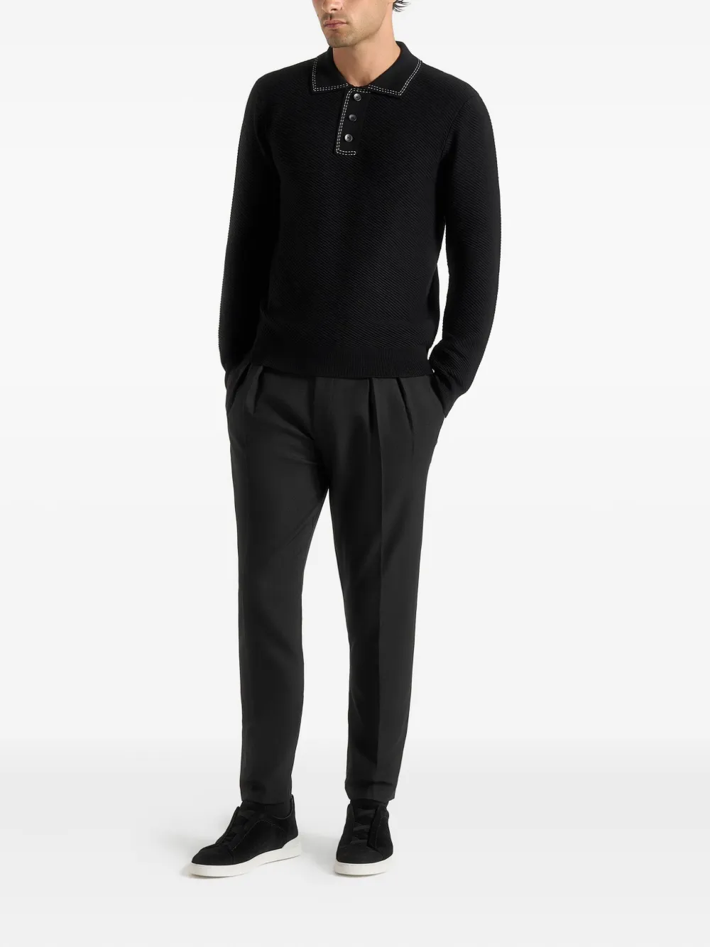 Manière De Voir Aymeric polo shirt - Zwart