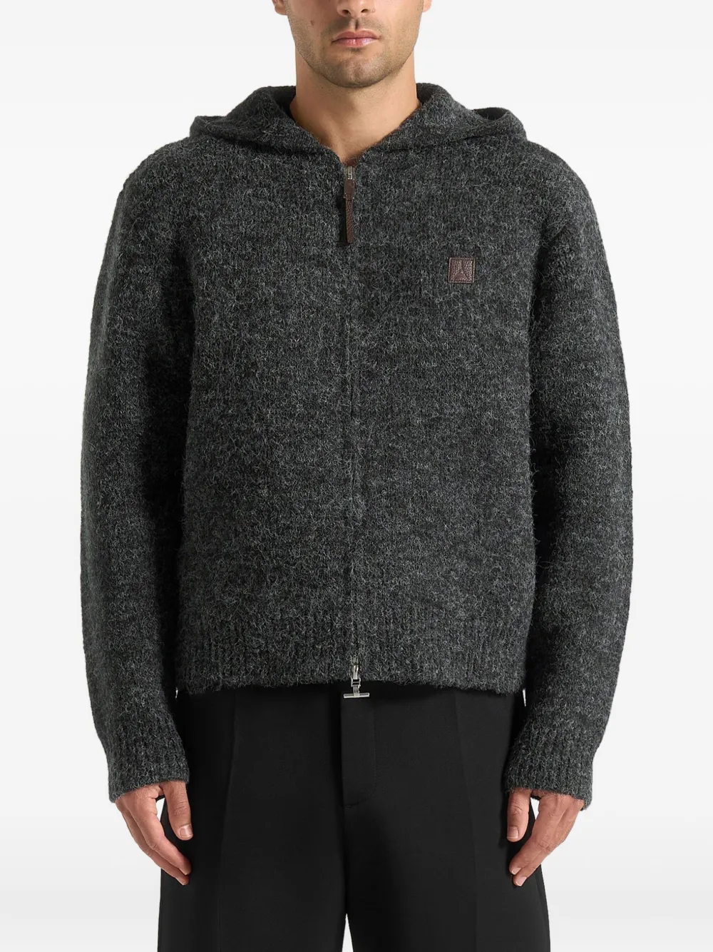 Manière De Voir Billie Hooded Jacket In Gray