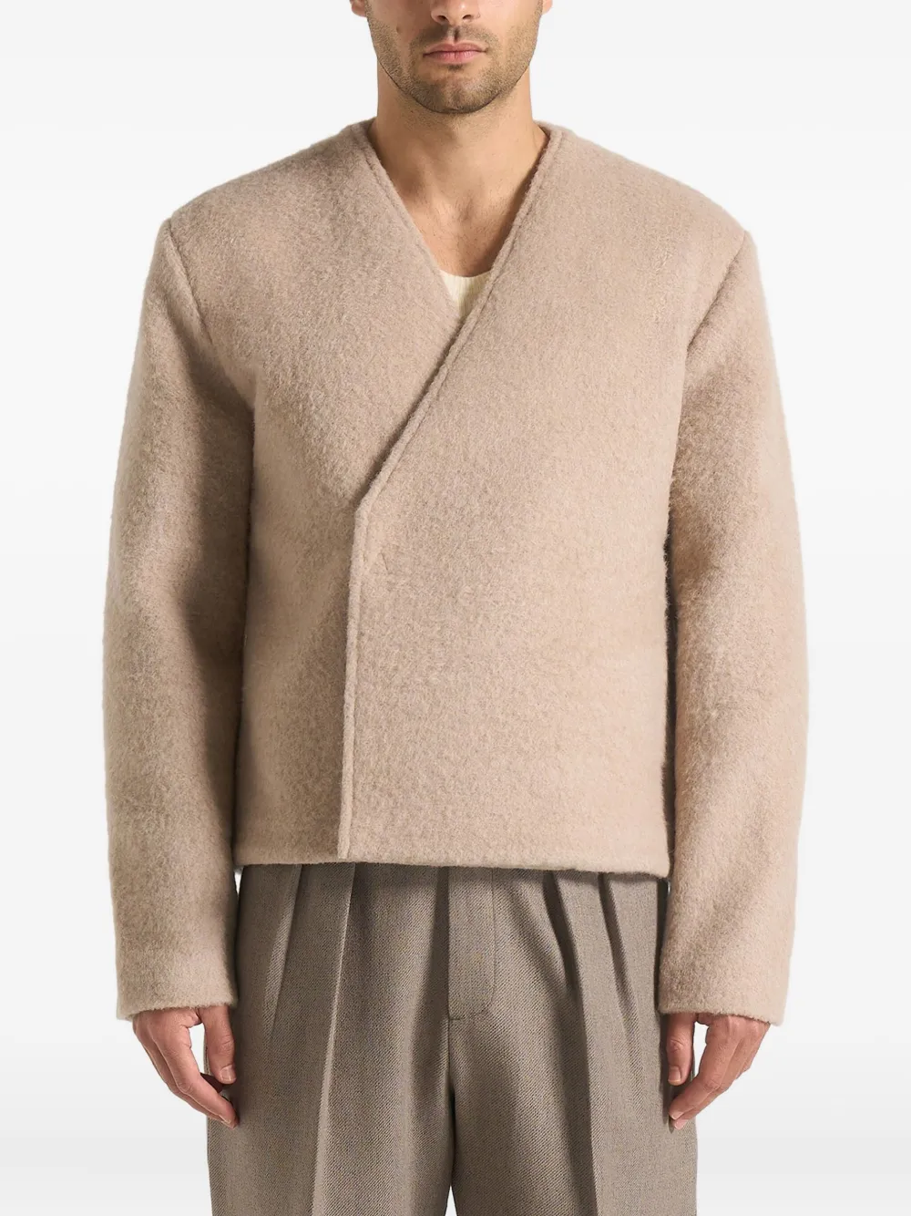 Manière De Voir Loris wollen jas Beige