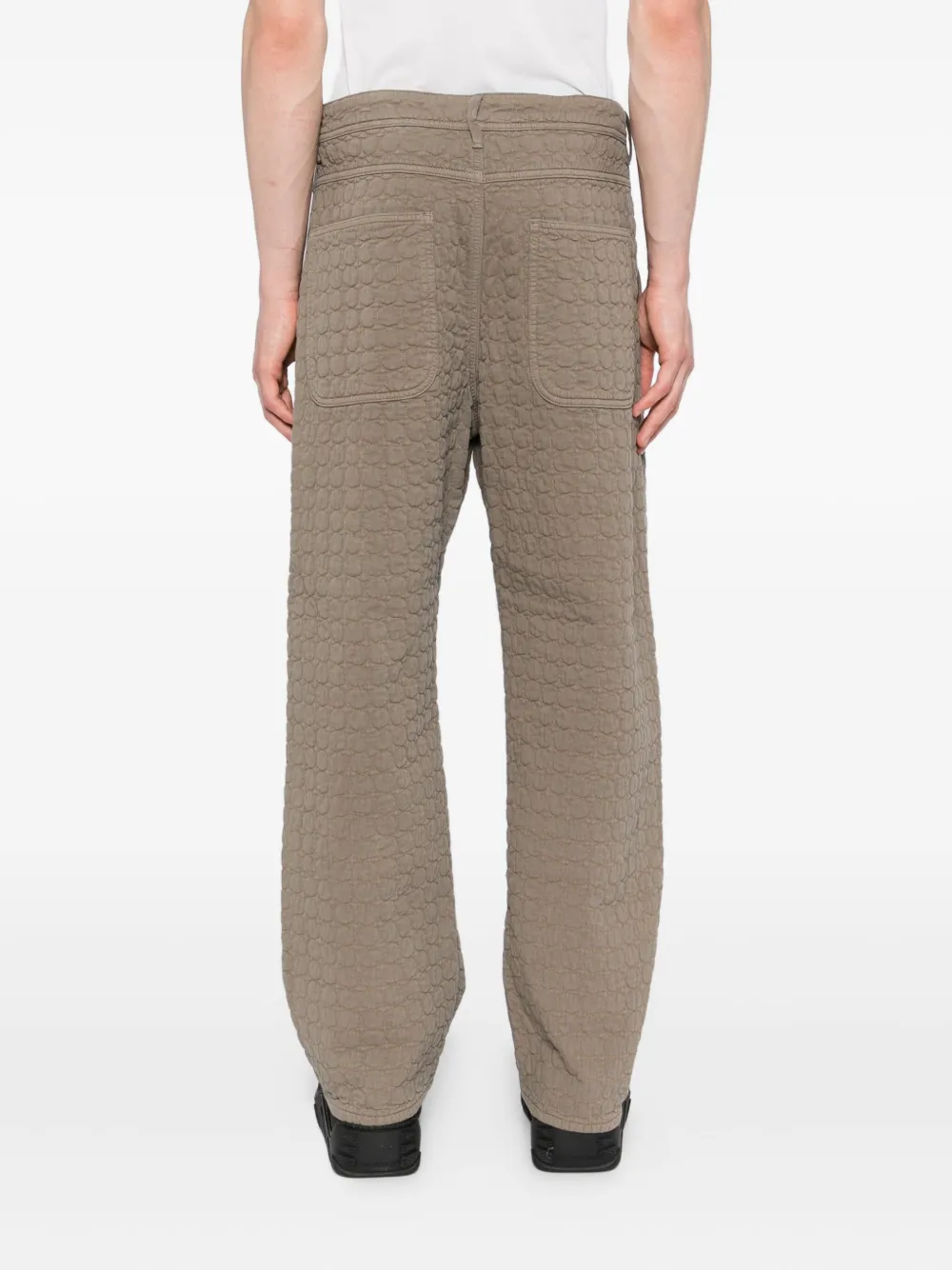 Craig Green Cotton Quilted Circle Trousers In Brown